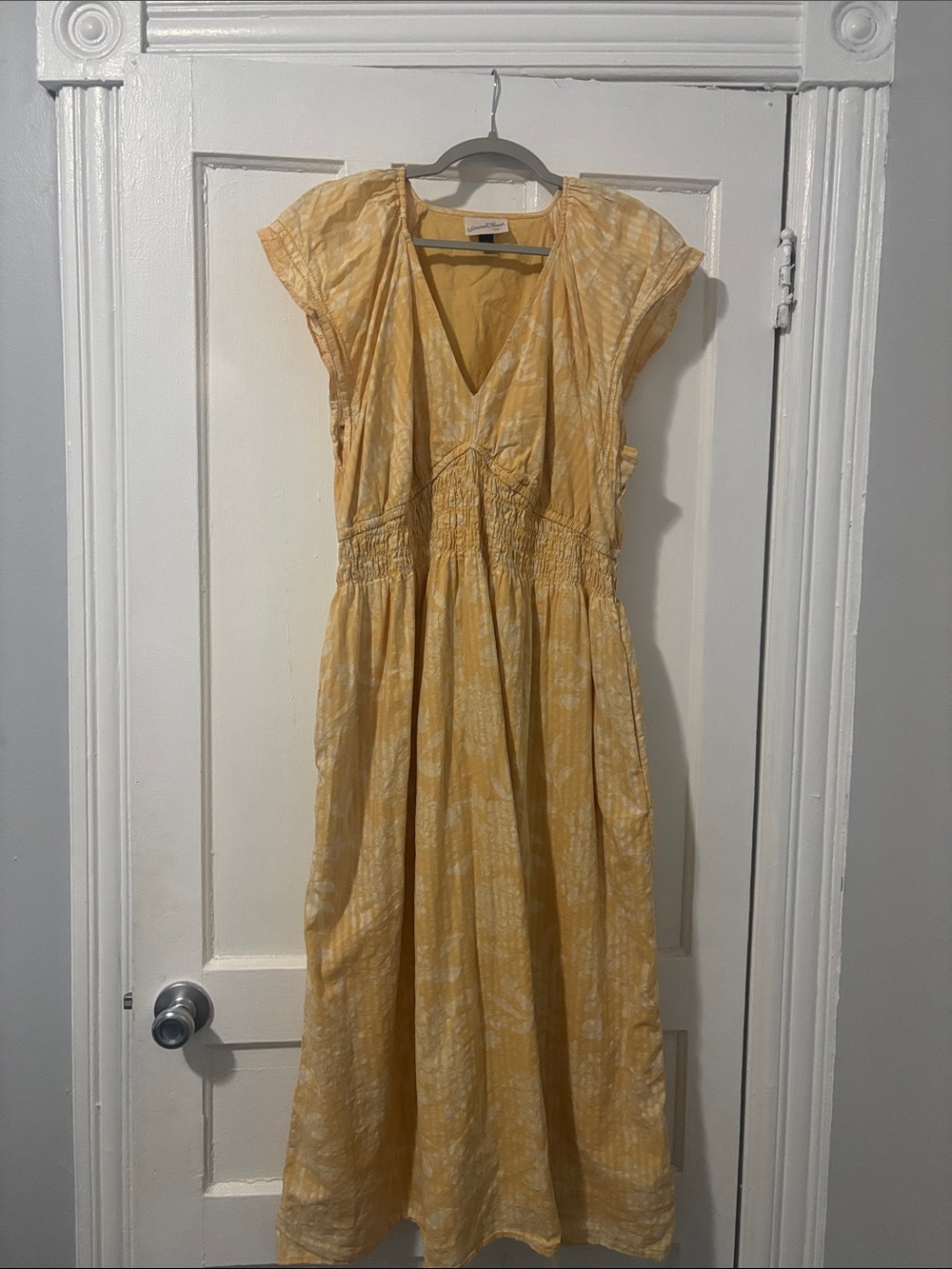 Universal Thread Yellow V-Neck Maxi Dress
